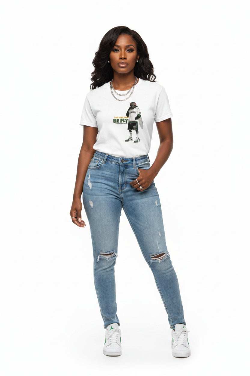BE FLY Graphic Tee White