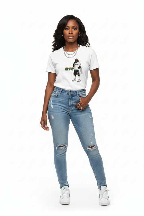BE FLY Graphic Tee White